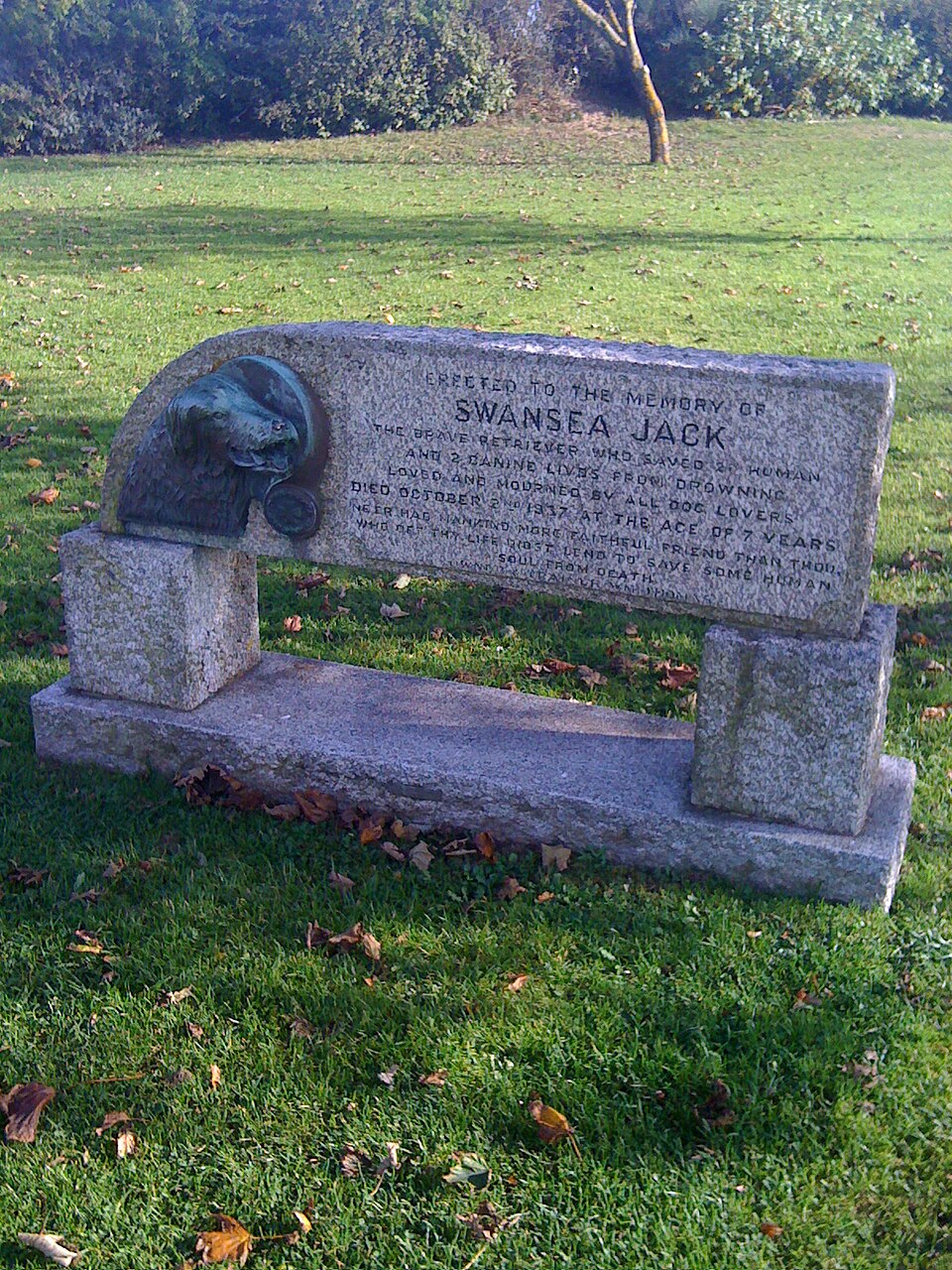 Denkmal fuer Swansea Jack. Bildquelle: Wikimedia Commons.
