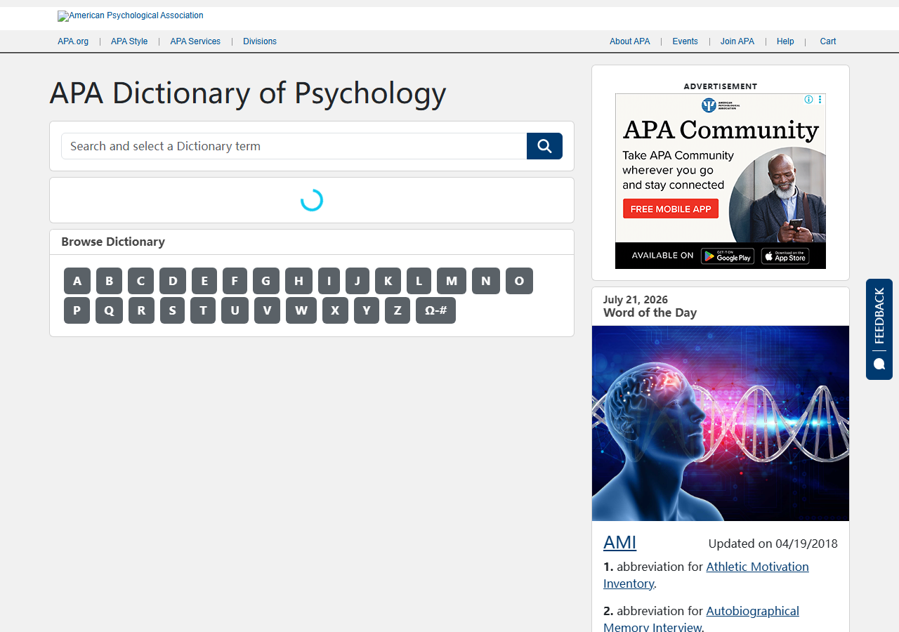 Screenshot des APA-Dictionary-Eintrags zu conduct disorder. Der Eintrag nennt Grausamkeit gegen Tiere unter den schweren Verhaltensproblemen; diese Seite wurde am 2026-07-21 von GAM archiviert.