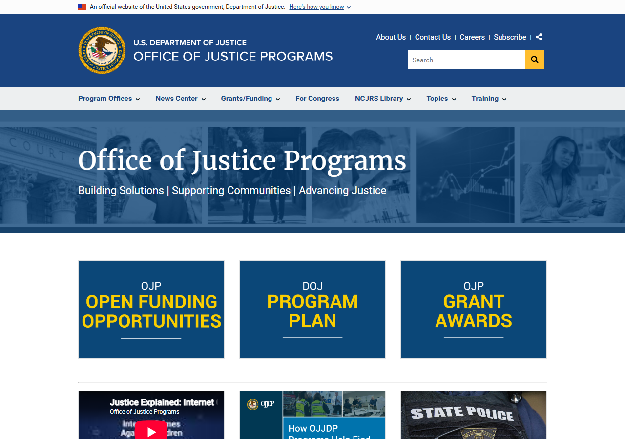 Screenshot des OJP-Eintrags des US-Justizministeriums zu dem von Ascione und Arkow herausgegebenen Band, der Kindesmisshandlung, hausliche Gewalt und Tiermisshandlung in einem gemeinsamen Interventionsrahmen behandelt.
